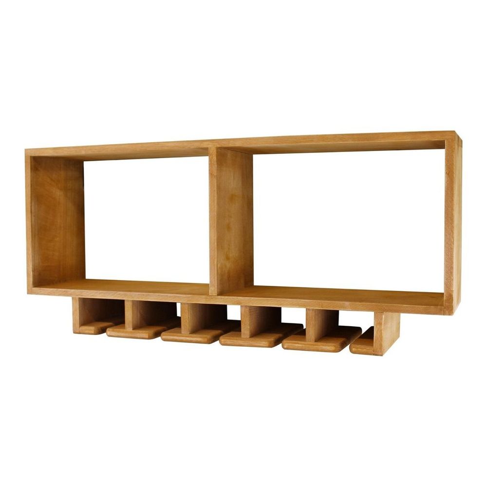 Kitchen Shelving Unit With Storage For Wine Glasses