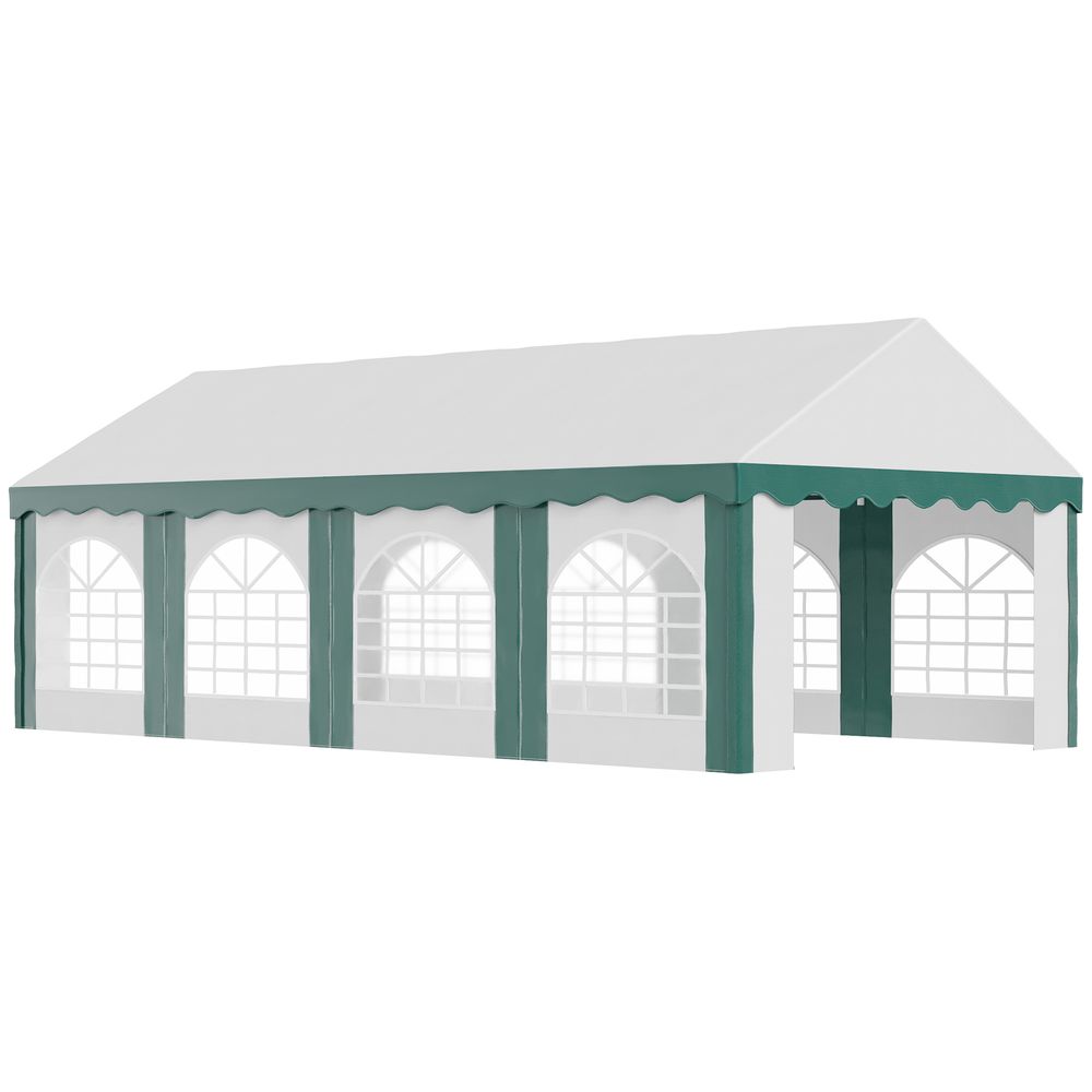 8m x 4m Marquee Gazebo with Double Doors and Windows