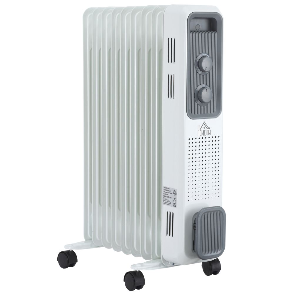 2180W 9-Fin Small Oil Filled Radiator with 3 Heat Settings