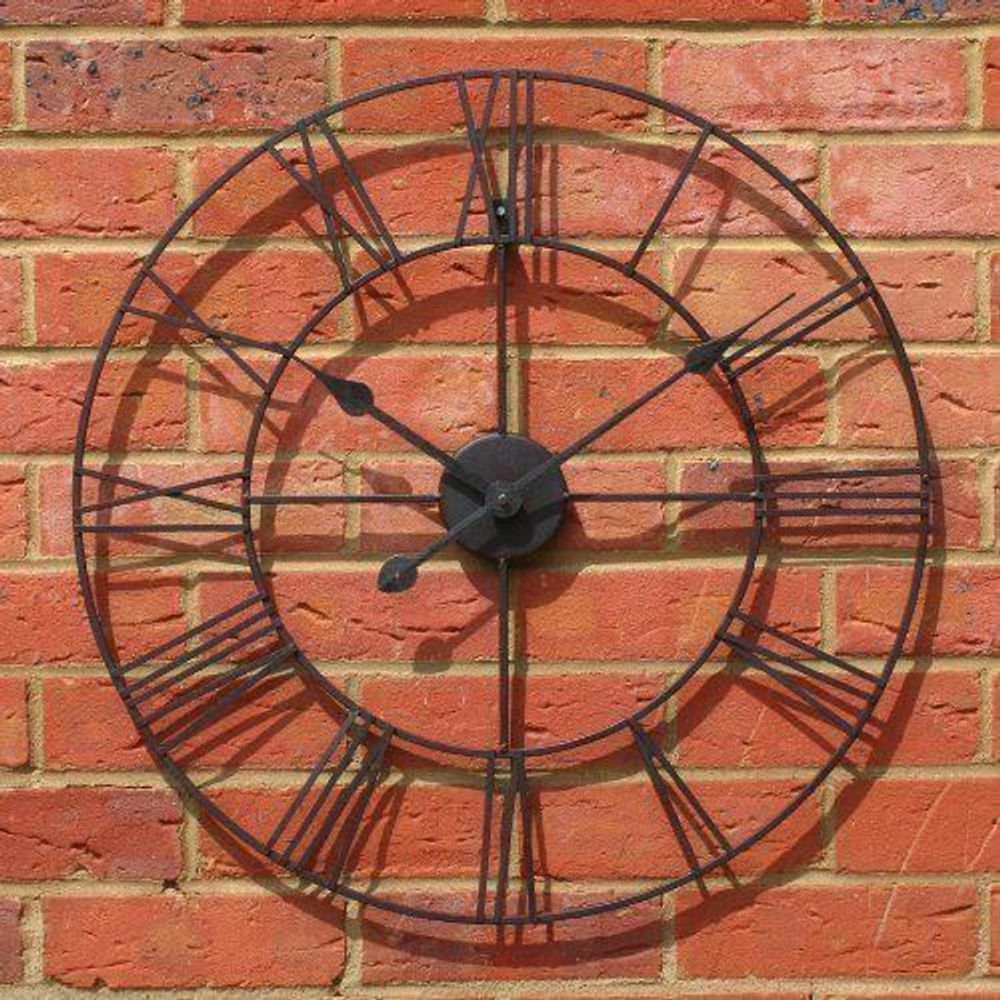 Black Roman Numeral Wall Clock 60cm