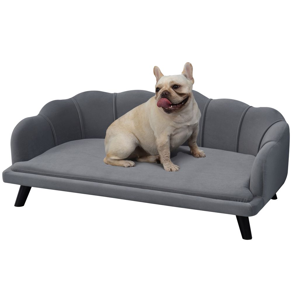 PawHut Large Dog Sofa for Medium & Large Dogs - Grey