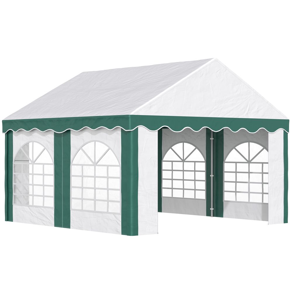 4m x 4m Marquee Gazebo with Double Doors and Windows