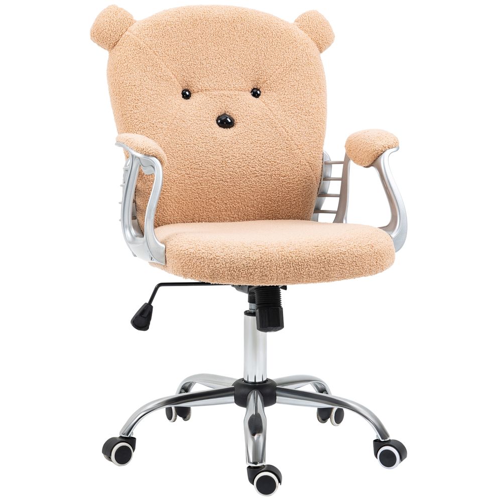 Cute Office Teddy Bear Desk Chair with Swivel and Wheels